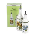 Portmeirion Botanic Garden Oil & Vinegar Set With Trivet, 8" -floral Porcelain. Fixed Price $79.99.