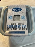 Eco Home Food Storage Set W/airvent 5PC. Fixed Price $14.99.