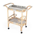 Butler Selena Grey & White Rattan Bar Cart. Fixed Price $420.99.