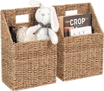 Wicker Hanging Storage (10,5"LX6,5"WX13"H), Set Of 2 Wall Baskets, Sea.... Fixed Price $56.99.