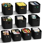 Orgidol 10 Pack Black Plastic Storage Bins, Container For Organizing,.... Fixed Price $84.52.