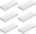 Oggi Clear Drawer Organizer - 6" X 15" (set Of 6) Ideal For Organizing.... Fixed Price $66.84.