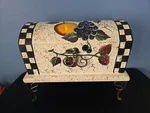 Vintage Wooden Kitchen Storage Box With Metal Legs For Fruits , Counter Top Deco. Fixed Price $45.00.