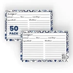 50 Pack 4X6 Double Sided Recipe Cards For Bridal Shower Wedding Cooking. Fixed Price $9.63.