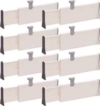 Tenabort Set Of 8 Adjustable Drawer Dividers Organizer Large, White. Fixed Price $64.97.