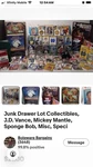 Junk Drawer Lot Collectibles, J.d. Vance, Mickey Mantle, Sponge Bob, Misc, Speci. Fixed Price $50.00.