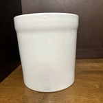 Solid White Kitchen Utensil Crock Round Planter Multi-use Tabletop 7. Fixed Price $14.99.