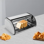 Stainless Steel Bread Box, Silver Bin, Kitchen Counter Container New. Fixed Price $38.03.