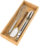 Utensil Silverware Drawer Organizer-stackable Bamboo Flatware Caddy.... Fixed Price $27.94.