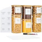 Talented Kitchen Square Glass Food Storage Containers - Airtight & Labeled.... Fixed Price $64.62.