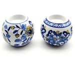 Candle Votive 2 Tea Light Holders Blue White Yellow Decoration Housewares. Fixed Price $12.00.