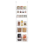 Smart Design Over The Door Adjustable Pantry Organizer Rack Metal - White. Fixed Price $36.68.