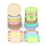 Sophico Oui Yogurt Jar Lids Silicone, 12 Pack Leak Proof Covers Fit STYLE2. Fixed Price $18.37.