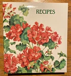 Gibson Co Recipe Binder Organizer Red Geraniums W/2 Packs Of Cards. Fixed Price $18.00.