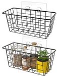 2-PACK Hanging Wire Baskets For Kitchen Storage & Organization Black Finish. Fixed Price $26.30.