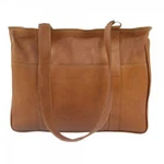 Piel Leather Small Zippered Shopping Bag. Fixed Price $210.00.