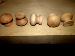 10 Pieces New Unfinished Maple 1/4" Round Wood Cabinet Knobs Pulls Kb. Fixed Price $13.95.