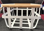 Yamazaki Home Tosca Storage Basket - Medium Steel + Wood. Fixed Price $25.00.