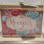 Pioneer Woman Blossom Jubilee Acacia Wood Recipe Box Crystal Knob Sealed. Fixed Price $39.00.