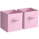 Sorbus Foldable Storage Cube Bin 11 Fabric Organizer Pink 2 Pack. Fixed Price $19.99.