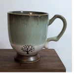 Cypress Home 14 Fl Oz Ceramic Coffee Mug Green Ombre Tree Nature Print. Fixed Price $12.99.