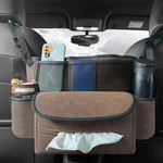 Jeyoda Car Seat Organizer Suede Back Storage Pouch Suv Pickup Brown. Fixed Price $17.99.