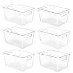 Yihong Pack Clear Pantry Organizer Bins, L(11.2"L X 7.5"W 6"H),. Fixed Price $42.72.