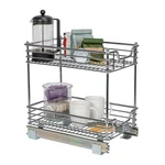Household Essentials Glidez Chrome-plated Steel 2-TIER Sliding Cabinet Organizer. Fixed Price $86.75.