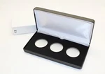 Black Leatherette 3 Coin Box Us Walking Liberty, Franklin & Kennedy Half Dollars. Fixed Price $12.75.