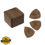 Geesatis 3 Walnut Wood Guitar Picks W/ Storage Box 2.5MM Thick. Fixed Price $27.99.