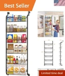 Over The Door Pantry Organizers And Storage, 6-TIER Spice Rack, Home & Kitche.... Fixed Price $60.16.