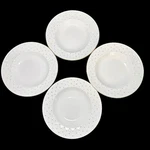 Gibson Golden Basket Soup Bowls 8.5" Off-white 22K Vintage Set 4. Fixed Price $19.99.