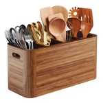 Extra Large Acacia Utensil Holder For Kitchen Counter With 4 Compartments, Wo.... Fixed Price $34.38.