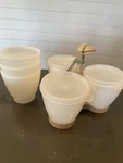 Vintage Tupperware Condiment Caddy Set W/spoons*lids*extra CUPS(3). Fixed Price $24.00.