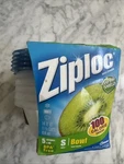 Vtg Ziploc Container Small Bowl 5 Ct (pack Of 1) Clear Blue Stackable Storage. Fixed Price $34.00.