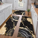 Aspmiz 3 Piece Marble Runner Rugs Set, Anti Fatigue Cushioned Kitchen.... Fixed Price $74.63.