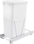 50 Qt Pull-out Trash Can For Under Sink Easy Install, White. Fixed Price $210.99.