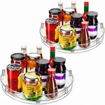 2 Pack Lazy Susan Organizer, Rotating Spice Rack Turntable For Kitchen Cabinet. Fixed Price $26.88.