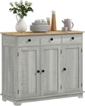 Hom Sideboard Buffet Cabinet With Solid Wood Counter, Modern Kitchen. Fixed Price $186.99.