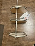 Kessebohmer 3 Shelf Lazy Susan Corner Cabinet , Chrome And Maple.. Fixed Price $200.00.