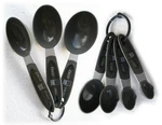 7PC Ekco 123 Measuring Scoops & Spoons Set *gray Cups Tbsp Tsp Ml Canister Bake. Fixed Price $13.59.