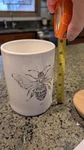 Creative Co-op Storage Container With Bamboo Lid, Bee Print. Fixed Price $25.00.