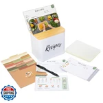Simplistic Charms Recipe Box With Cards & Dividers 4X6 Inch White Metal Holder. Fixed Price $59.04.