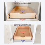 Kitchen Slide Out Cabinet Shelf Pull Wood Drawer Storage W30"XD21 Soft Close. Fixed Price $74.99.
