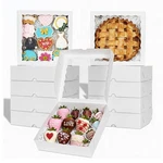 50PCS 9X9X2.5 Inches White Bakery Boxes - Cookies, Pie, Chocolate Covered Str.... Fixed Price $40.40.