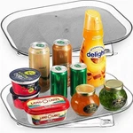 Oizeir Refrigerator Lazy Susan (2PK) - Clear Rectangular Fridge Organizer T.... Fixed Price $33.11.