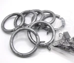 Kirsch Wrought Iron Ring With Clip 56361 011 Antique Pewter Set Of 7 1" Poles. Fixed Price $14.00.