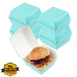 Restaurantware Mini Burger Boxes 100 Turquoise Paper Take Out Containers. Fixed Price $75.38.