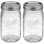 Quart (32OZ) Jar With Silver Lid, Wide Mouth, Set Of. Fixed Price $22.08.