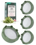 Elementi Sprouting Lids For Wide Mouth Mason Jars (set Of 4), Dark Green. Fixed Price $28.88.